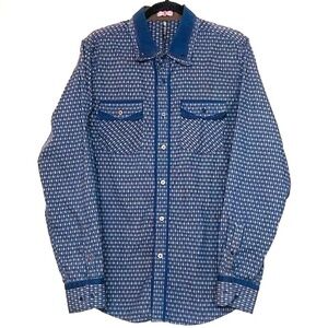 TRUE ROCK Mens Long Sleeve Button Down Shirt Large